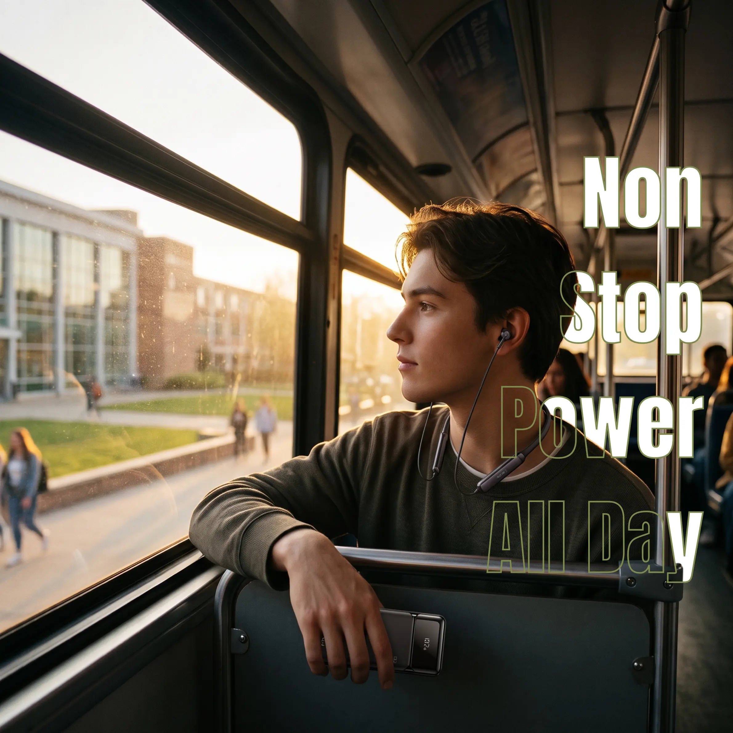 Non-stop battery for long campus days